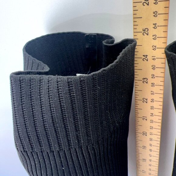 Zara Black Knitted Over the Knee Boots  Size 40 US9.5 - Picture 8 of 10